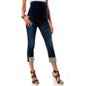 Citizens of Humanity Dani Cropped‎ Over the Belly Dark Wash Maternity Jeans